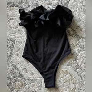 Zara ruffle top one piece swimsuit